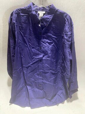 Carreau Light Weight Purple Button Up Shirt Size 2X